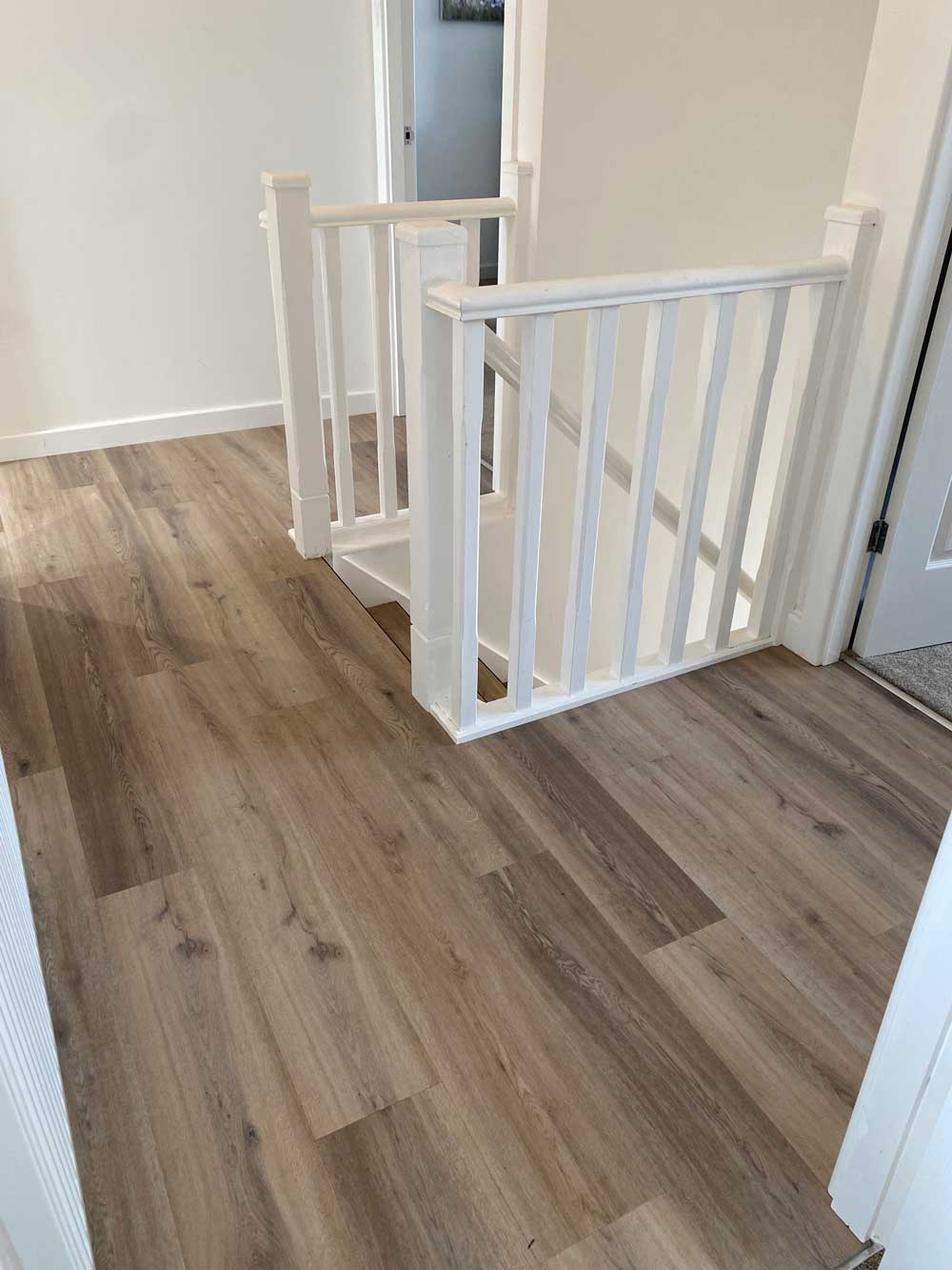 LVT flooring on a communal landing
