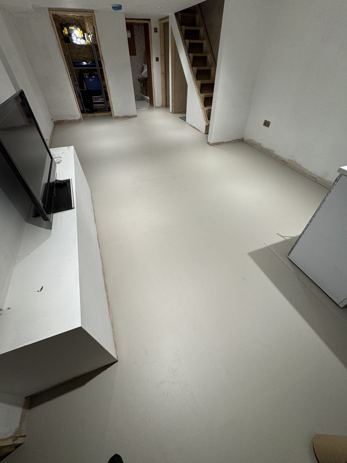 Colour Flooring sheet vinyl in a Stretford cellar